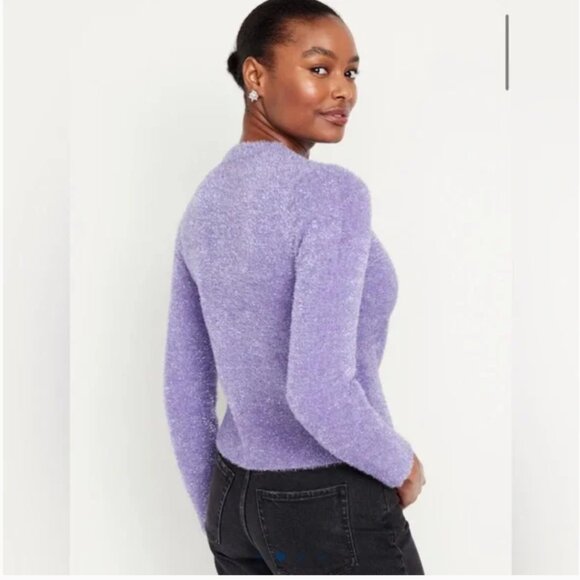 Eyelash Shine Sparkle Modern Girly Chic Glam Hipster Hippie Artsy Sweater Top - Picture 3 of 4